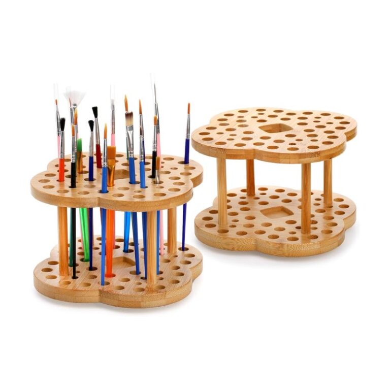 Foraineam 2 Pack Rotating Paint Brush Holder